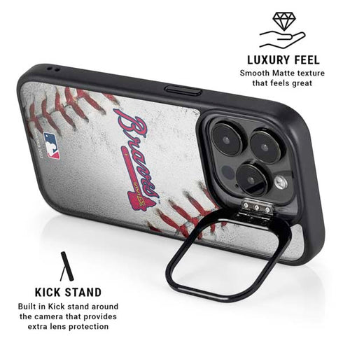 MLB Atlanta Braves Game Ball iPhone 14 Pro Kickstand Case